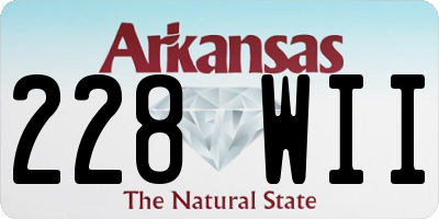 AR license plate 228WII
