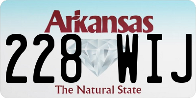 AR license plate 228WIJ