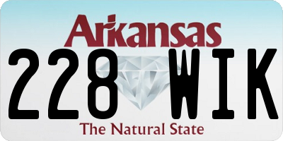 AR license plate 228WIK