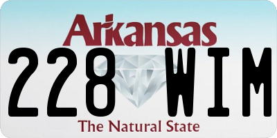AR license plate 228WIM