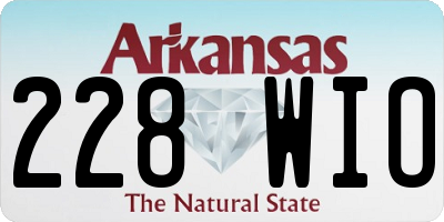 AR license plate 228WIO