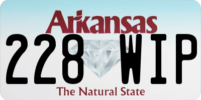 AR license plate 228WIP