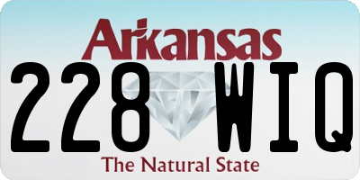 AR license plate 228WIQ