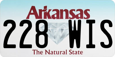 AR license plate 228WIS