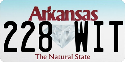 AR license plate 228WIT