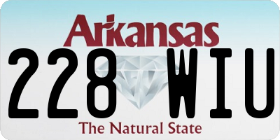 AR license plate 228WIU
