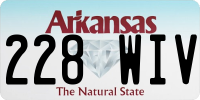 AR license plate 228WIV