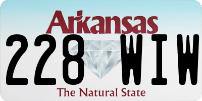 AR license plate 228WIW