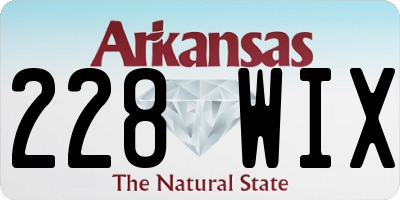 AR license plate 228WIX