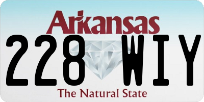 AR license plate 228WIY