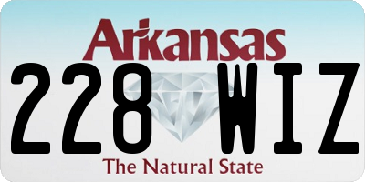 AR license plate 228WIZ