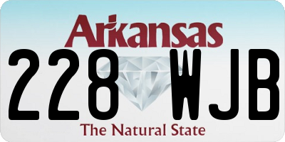 AR license plate 228WJB