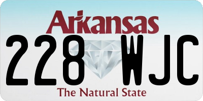 AR license plate 228WJC
