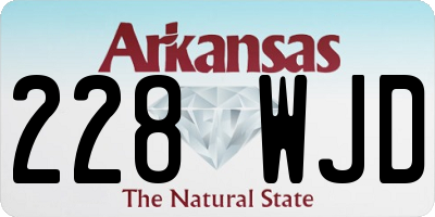 AR license plate 228WJD