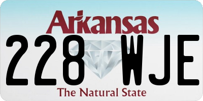 AR license plate 228WJE