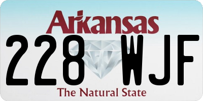 AR license plate 228WJF