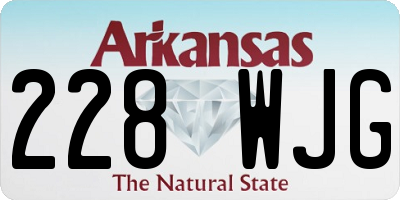 AR license plate 228WJG