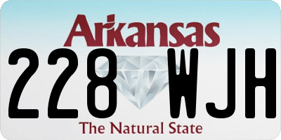 AR license plate 228WJH