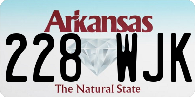 AR license plate 228WJK