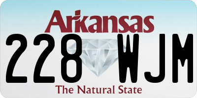 AR license plate 228WJM