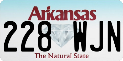 AR license plate 228WJN