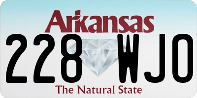 AR license plate 228WJO