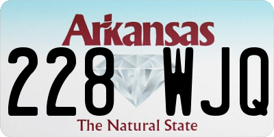 AR license plate 228WJQ