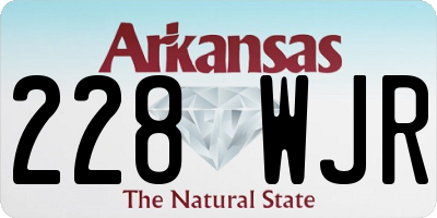 AR license plate 228WJR