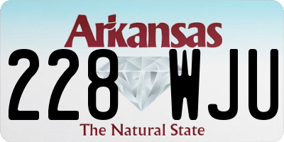 AR license plate 228WJU