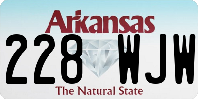 AR license plate 228WJW