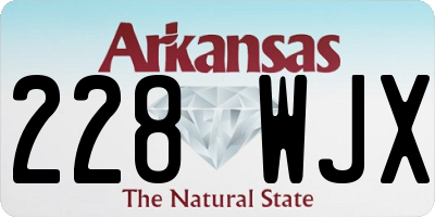 AR license plate 228WJX