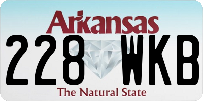 AR license plate 228WKB