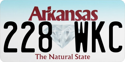 AR license plate 228WKC