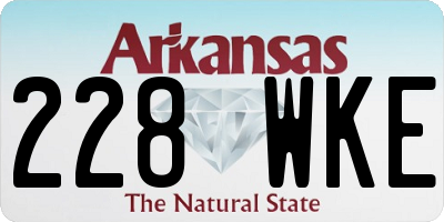 AR license plate 228WKE