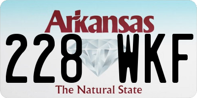 AR license plate 228WKF