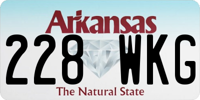 AR license plate 228WKG