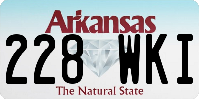 AR license plate 228WKI