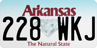 AR license plate 228WKJ