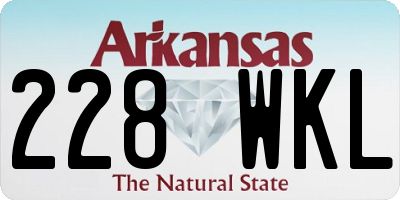 AR license plate 228WKL