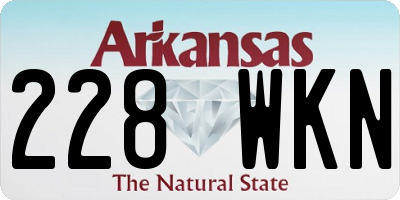 AR license plate 228WKN