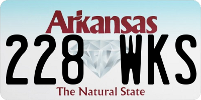 AR license plate 228WKS