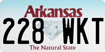 AR license plate 228WKT
