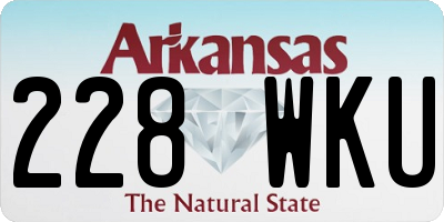 AR license plate 228WKU