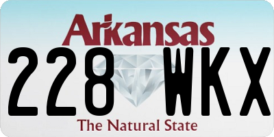 AR license plate 228WKX