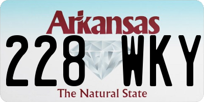 AR license plate 228WKY
