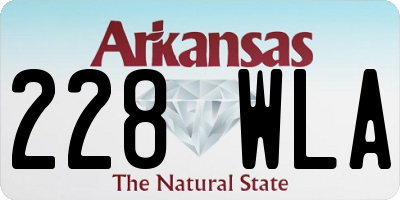AR license plate 228WLA