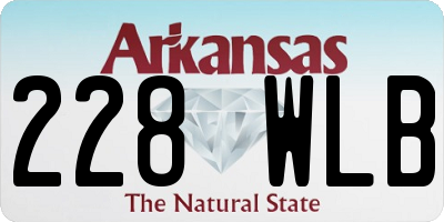 AR license plate 228WLB