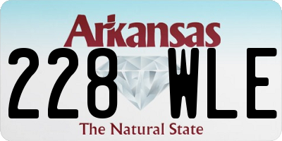 AR license plate 228WLE