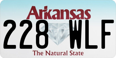 AR license plate 228WLF
