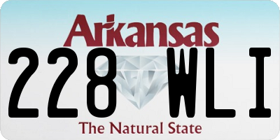 AR license plate 228WLI